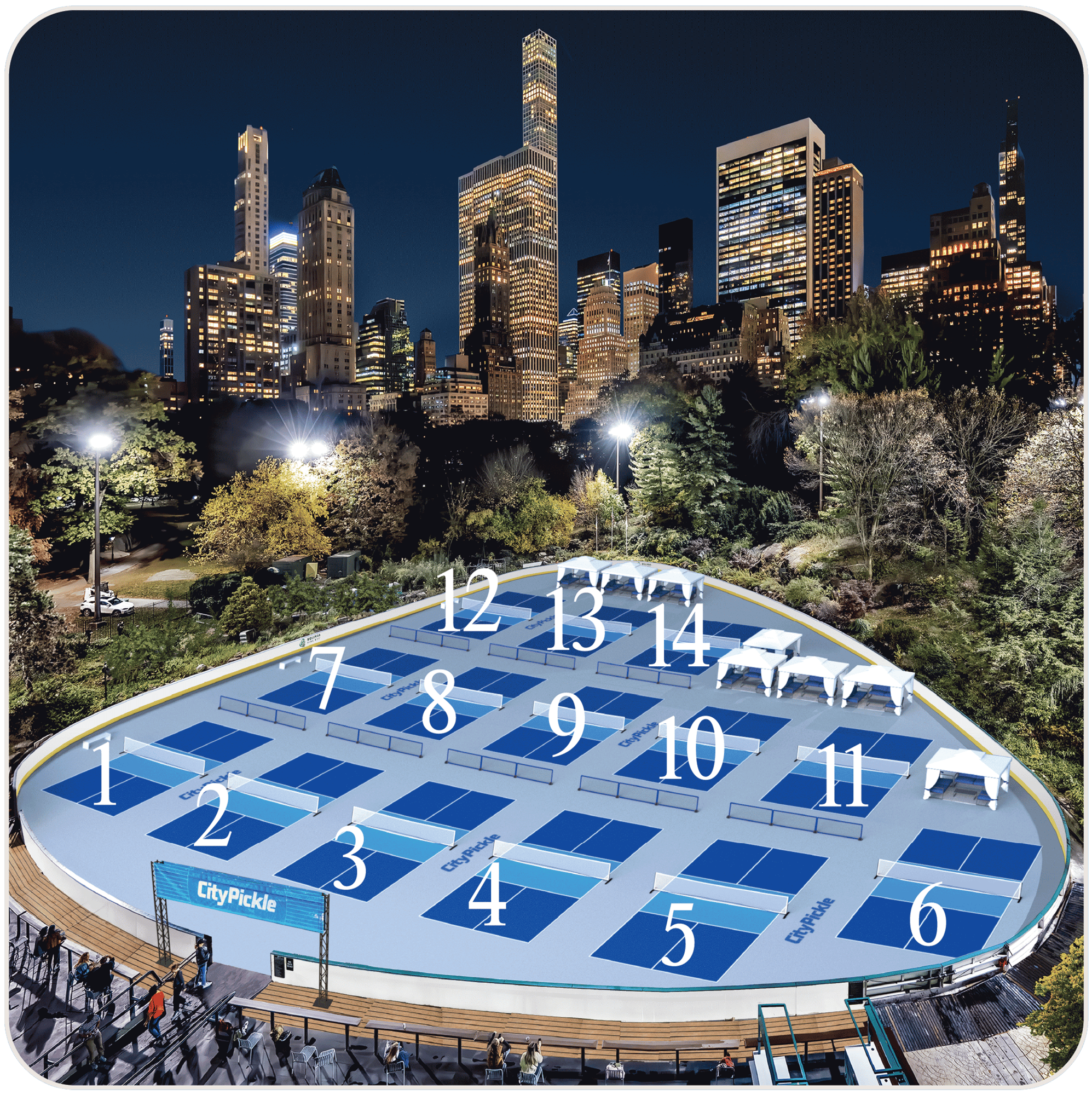 Court Map CityPickle Wollman Rink